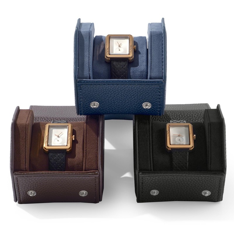 Oirlv B01804 Watch Case, 1 Piece, PU Leather, Mini, Portable,