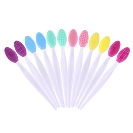 12 Pcs Silicone Face Cleansing Brush,Lip Scrub Brush Exfoliating Nose Clean Blackhead Removal Brushes for Face Cleaning