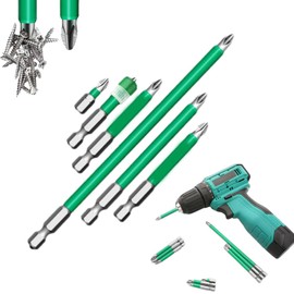 Strong Magnetic Durability Screwdriver Drill Bit Set, Portraitw Screwdriver Sets, 6 Pack Anti-Slip Magnetic Durability Screwdriver Drill Bit Set (green)