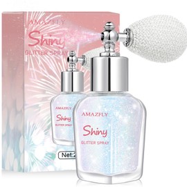 Hair and Body Glitter Spray, Shimmering Powder Sparkle Powder Makeup, Glitter Loose Sparkle Makeup for Body Highlighter,Festival Prom Rave Accessories (Sparkling Pink)