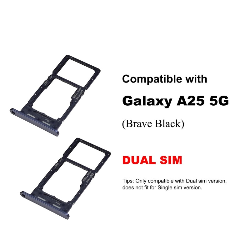 2 PCS for Galaxy A25 5G Dual SIM Card Tray