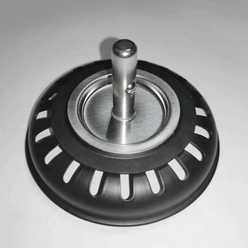 ZARSIO 2 PCS Black Kitchen Sink Strainer Stainless Steel Kitchen