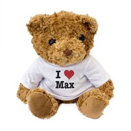 NEW - I LOVE MAX - Teddy Bear - Cute And Cuddly - Gift Present Birthday Xmas Valentine