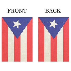 Puerto Rico Puerto Rican Flag,Garden Decoration Flag,Indoor and Outdoor Flags,Celebration Parade Flags,Anniversary Celebration, Country Day,Linen Fabric,Double-Sided.