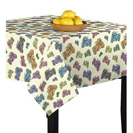 Fabric Textile Products Colorblock Motorcycles Tablecloth 54"x54"