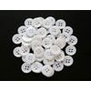 GANSSIA 5/8 Inch (15mm) White Color Buttons Sewing Resin Flatback