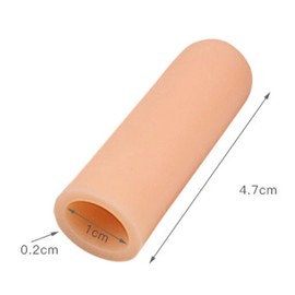 Baluue SEBS Finger Caps 1 Pair Moisturizing White Finger Sleeves for Protection and Grip Waterproof Anti-Slip for Gardening and Household Tasks