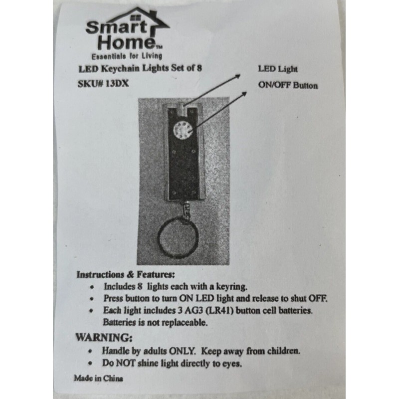 Smart Home Set of 8, Smart Home, Bright LED Flashlight