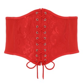 XZQTIVE Womens Corset Belt Elastic Waist Belt Lace-up Cinch Belt Pirate Corset Belt Renaissance for Costume