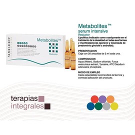 Mesoterapia Simildiet Laboratorios Metabolites reductor de peso y grasa 20 ampolletas de 2ml
