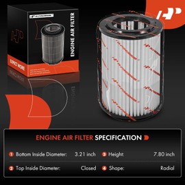 A-Premium Engine Air Filter Compatible with Hyundai Veloster N 2019-2022, Kona N 2022-2023, L4 2.0L Turbocharged