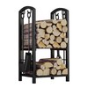 Fire Beauty Fireplace Firewood Log Rack 5-Piece Storage Logs Holder