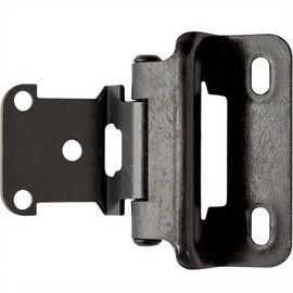 Partial Wrap 1/4" Overlay Hinges - Antique Brass - pair