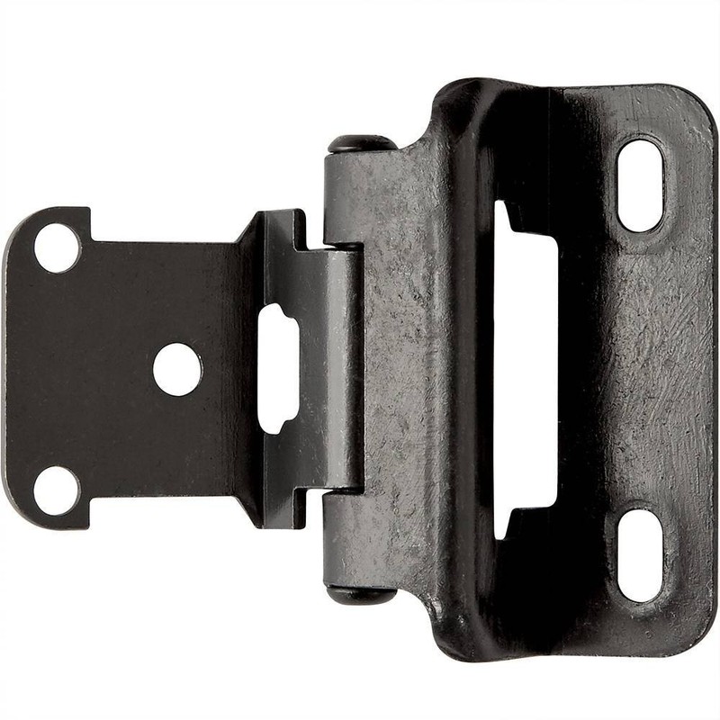 Partial Wrap 1/4" Overlay Hinges - Antique Brass - pair