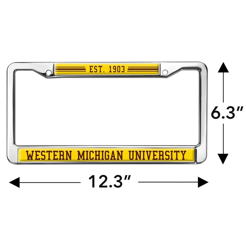 Western Michigan School Logo Full Size Standard License Plate Metal