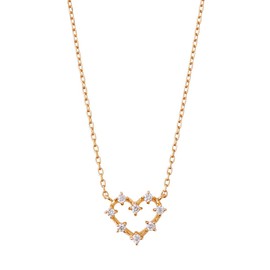 The KISS 2019-06NPG-DM Diamond K10 Pink Gold Women's Necklace Gift, Diamond