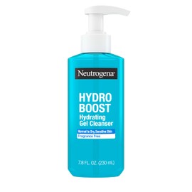 Neutrogena Hydro Boost Face Wash, Fragrance Free, Hydrating Facial Cleanser with Hyaluronic Acid, Daily Foaming Face Wash & Makeup Remover, Hypoallergenic Gel Cleanser, 7.8 fl. oz