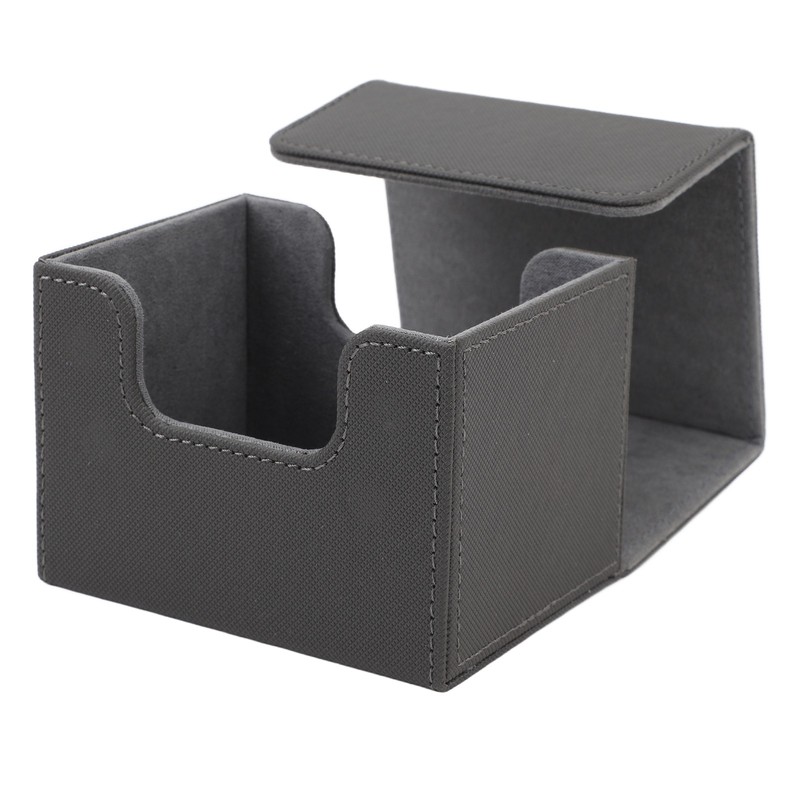 Card Deck Box Magnetic Flap Lid Large Capacity PU Leather