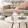POIUBLE Leather Tissue Box Holder Terrazzo Tile Tissue Box Cover