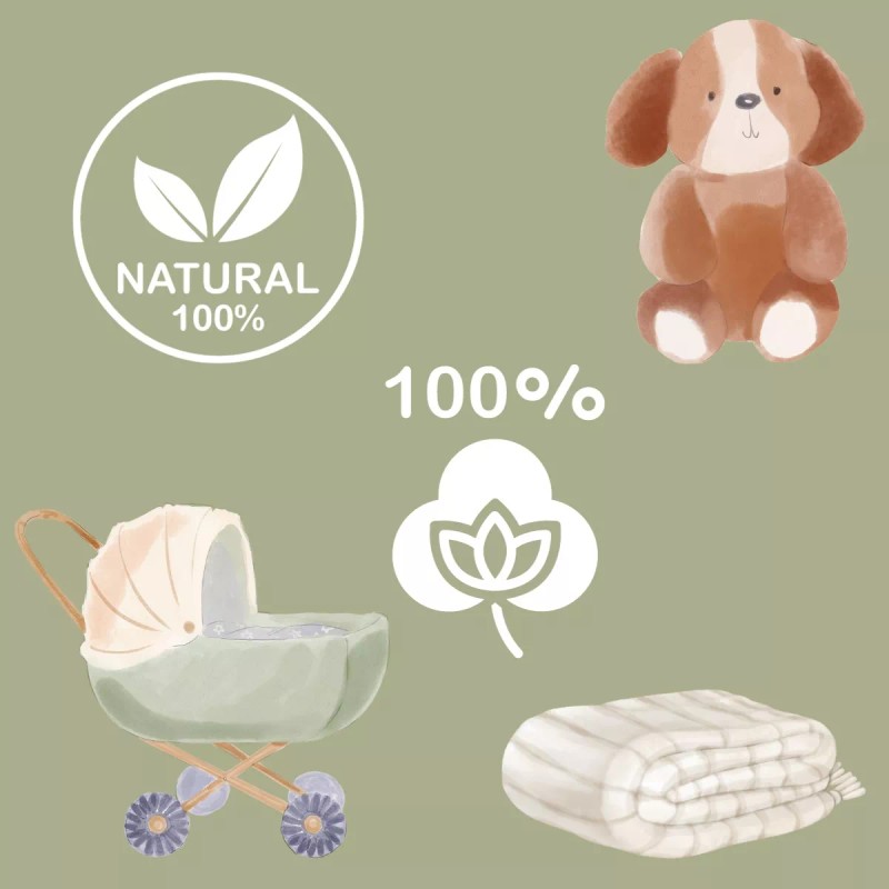 DaraBaby Set 3 Mantas Muselina Bebé 100% Algodón Suave Transpirable