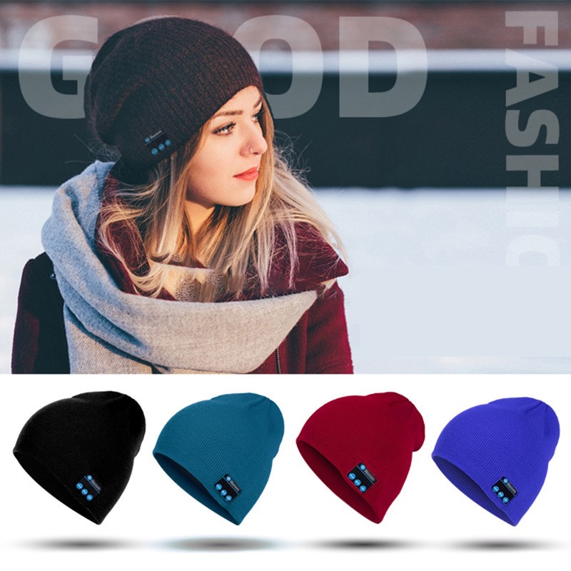 Bluetooth Beanie Hat Rechargeable Beanie Hat with Built In Mic