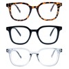 Ryegis 3 Pack Bifocal Reading Glasses,Blue Light Blocking Computer Readers