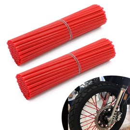 JFG RACING 72 Pcs Spoke Covers Guards Red - 19"-21" Rims For CFR250R CFR450R CFR450X CFR250X XR250 CR125 CR250 CRF230 Dirt Bike Motorcycle