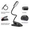 9 LEDs Clip On Book Light USB Rechargeable Reading Light