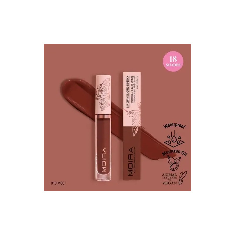 Moira Labial Liquido Divine Liquid Lipstick Tono Color Ldv 013