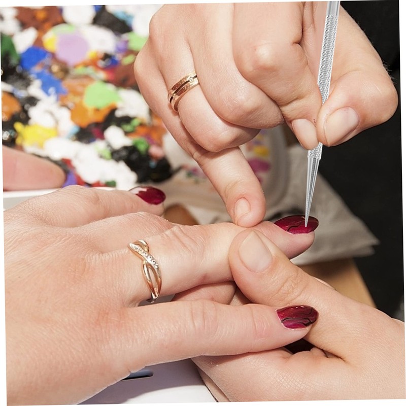 PACKOVE 2Pcs Stainless Steel Nail Pusher for Nail Art Dual