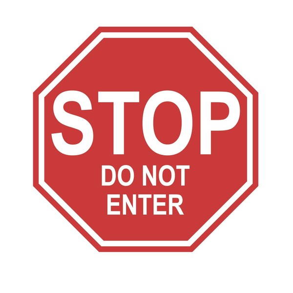 "Stop Do Not Enter"- Durable Laminated Vinyl Floor Sign- Sign