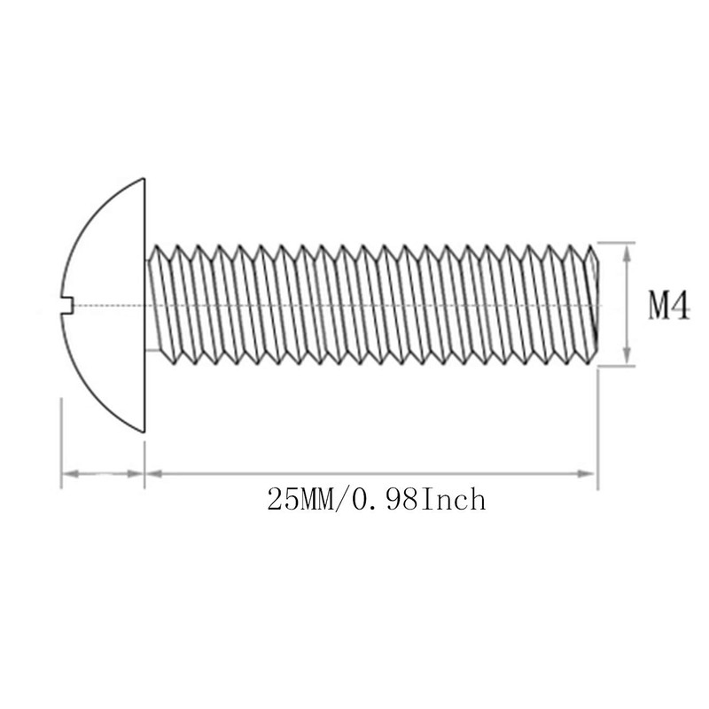 Metric M4x25 mm Knobs Screws Drawer Pull Handle Screws 304
