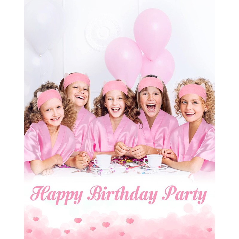 Jecery 5 Pack Kids Birthday Squad Girl Robes Silk Satin