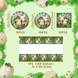 Dinosaur Party Supplies Dinosaur Party Plates Napkins for Boys Dino Birthday Party Decorations Dessert Plates Napkins Serves 20 Guests