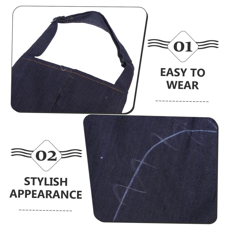 LABRIMP Sleeveless Denim Bib Apron for Women Men Pottery Work