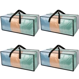 4 Pack Heavy Duty CLear Moving Bags, Large CLear Storage Bags for College Dorm Room Essentials, Alternative to Moving Boxes, Compatible with IKEA Frakta Cart
