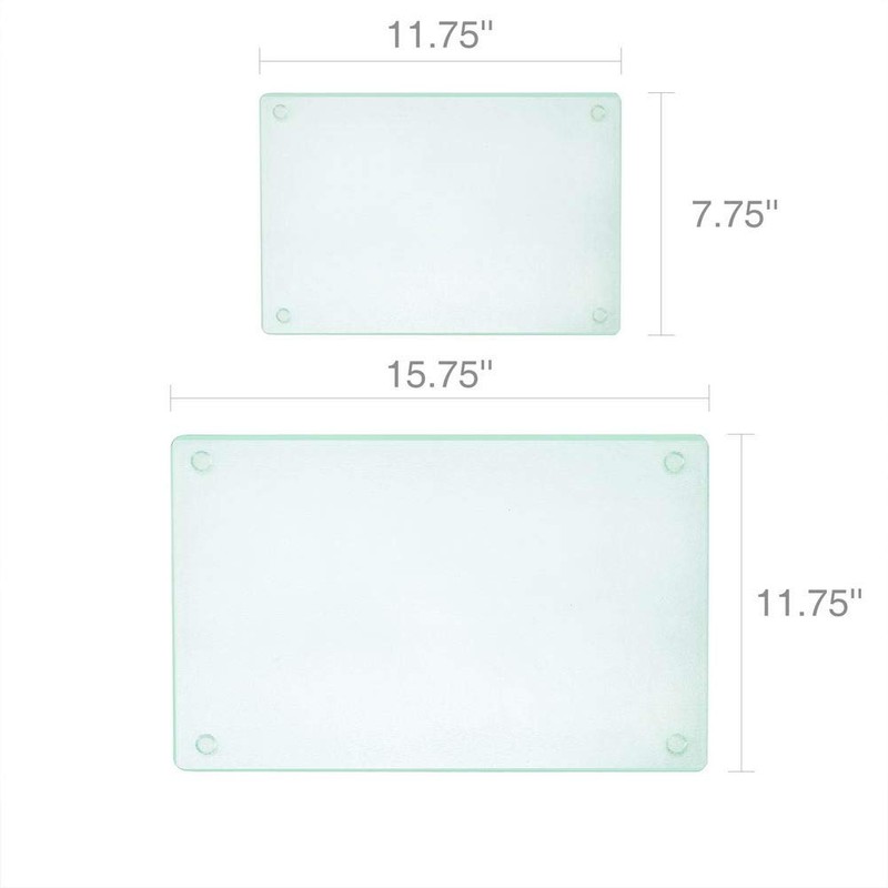 Murrey Home Glass Cutting Board Set for Kitchen Counter, Tempered