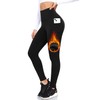 DHSO Fleece Lined Leggings with Pockets for Women-High Waisted Winter