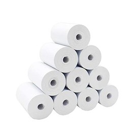 Thermal Printer Paper Roll 57 * 40mm Printer Roll Paper for Supermarket POS Receipt Printing 10 Rolls for PT-220 Portable Personal Bill POS Receipt Printer (Printing Paper)