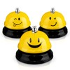 3 Pieces Desk Bell for Service, Smile Face Call Bell,