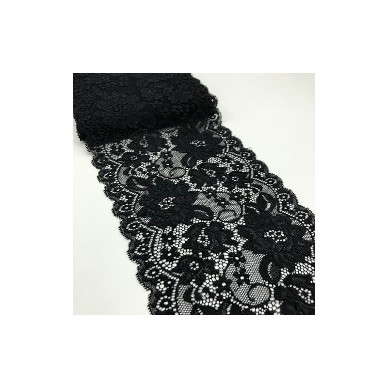 Vupouma 6 Inch Wide Stretch Lace Ribbon Elastic Trim Lace