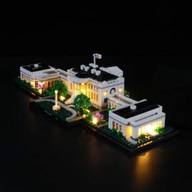 GEAMENT White House LED Light Kit - Compatible with Architecture Collection 21054 Building Blocks Model (Model Kit Not Included)