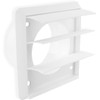 SPARES2GO Universal Exterior Wall Tumble Dryer Venting Kit (White, 4"