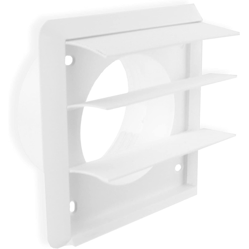 SPARES2GO Universal Exterior Wall Tumble Dryer Venting Kit (White, 4"