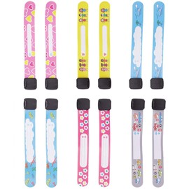 Taicols Children Safety ID Wristband, 12 Pcs Anti Lost ID Wristband, Waterproof Kids Safety Bracelet, Reusable Identification Bracelets, Adjustable Travel Information ID Bracelet for Boys and Girls