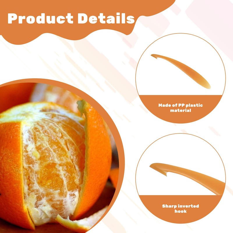 Orange Peeler,2 PCS Orange Peeler Tool, Long Handled Speed Peelers,