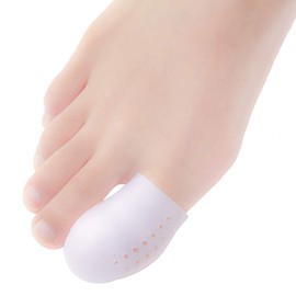 JKcare 10 Pack Big Toe Protectors, Gel Toe Caps, New Breathable Silicone Toe Covers with Holes- Cushion for Corns, Calluses, Blister, Ingrown Toenail and Reduce Friction - Large