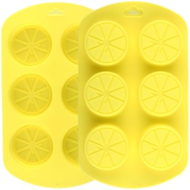 YIMINGMOLD Fruit Shaped Silicone Molds 6 Cavity Lemon Chocolate Mold For Chocolate Candy Set Of 2