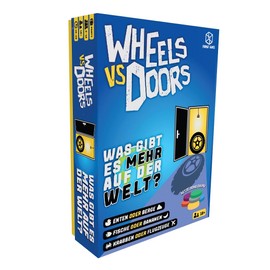 Format Games 3163005 Wheels vs Doors, Was gibt es mehr auf der Welt, exciting party game from 10 years, cooperative treasure game for 2-12 people