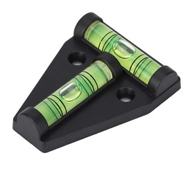 Nivel de Burbuja, Nivel de Burbuja en T con Orificio de Instalación, Herramienta de Medición, Instrumento de Medición para Cámara, Paquete de 12, Calibradores Vernier (BLACK)
